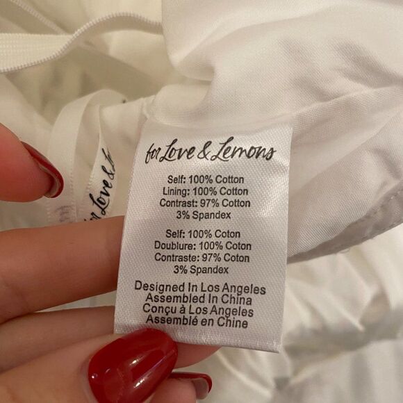 For Love and Lemons White Eyelet Lace Serena Crop Top - Picture 11 of 15